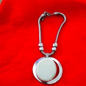 Chico's silver like large necklace